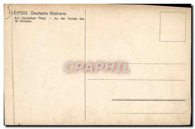 Leipzig — Deutsche Bücherei — Am deutschen Platz — Verso