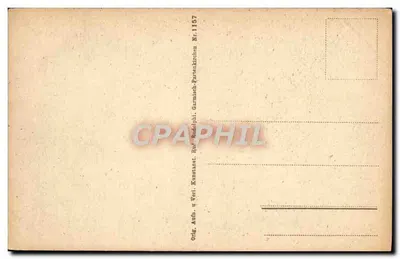 Unterkunftshütte am Höllentalanger — widok górski z chatką i lodowcem — wydawca Rudolph & Verlag, Garmisch-Partenkirchen, nr 1157 — Rewers