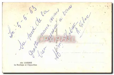 Lourdes — De Basiliek en de Aanwezigheid — Uitgave P. Dacel Lourdes — Achterkant
