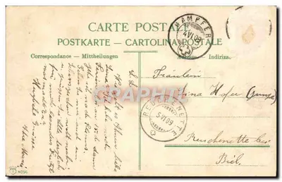 Deux enfants en tenue d'Appenzell — Appenzeller Tracht — éditeur : A. Bampfifer, n° 4VI09 — Achterkant