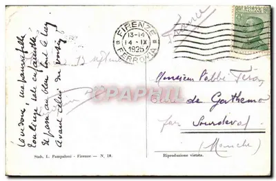 Florencio, Muzeum S. Marco — Anioł z tabernakulum Linajoli — Stab. L. Pampaloni, N. 10 — Rewers