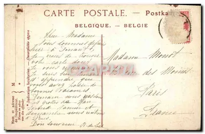 Dinant — O Rocher Bayard — C. P. A. N° 10 — Verso