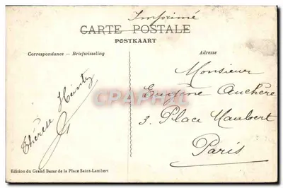 Liège - Tweede Hof van het Paleis van Justitie — Uitgave van het Grote Bazaar van de Place Saint-Lambert, n°47 — Achterkant