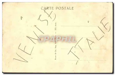 Wenecja - Most Szeptów — Średniowiecze i Wzrost — Braun & Cie, Paryż, n° 374 — Rewers