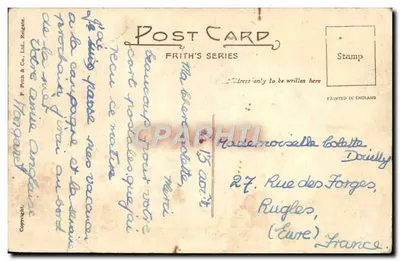 Barnard Castle, Widok z Zamku — SERIA FRITH n°67166 — Rewers