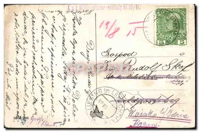 Scena pastorale con pastore e pecore — Y. Ebenhardt — serie 2095 — Verso