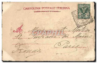 Facciata del Tempio — Monumentalna Certosa w Pawii — wydawca nieznany, nr 44026 — Rewers
