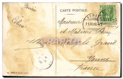 Ginebra. Parque de Mon-Repos — editor E. Bousier, Nyon, n° 8840 — Reverso