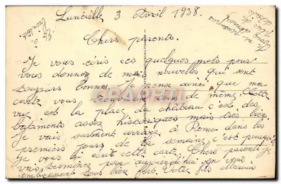 Lunéville — O Castelo — editor P. 42 — Verso