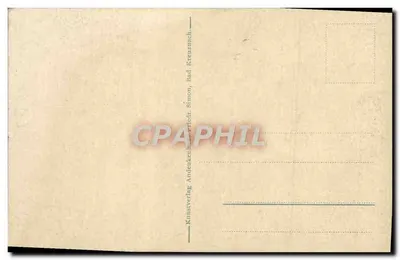 Bad Kreuznach — Stärkstes Radium-Solbad. Neues Kurhaus und Palast-Hotel. — editor: Kunstverlag Andenkenverlag Simon, Bad Kreuznach — Verso