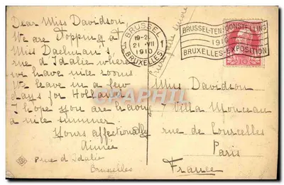 Brukselka — Plac i Kościół Sablon — wydawca nieznany, numer seryjny nie widoczny — Rewers