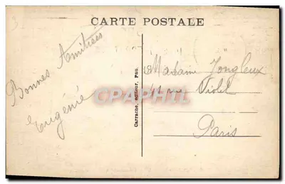 Lourdes — Vista Geral sobre a Basílica — C. C. 55, editada por Carrache, Pau — Verso