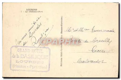 Lourdes — O Castelo-Porta — Edições Midi-Pirineus — Verso