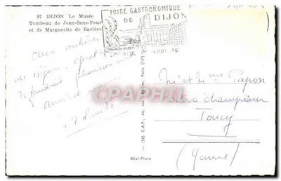 Grób Jana Bez Zębów i Marguerity z Bawarii — Muzeum w Dijonie — wydawca C.A.P. n°97 — Rewers