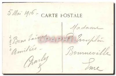 Vitry-le-François — Ogólny widok Placu Zbrojnego — wydawca nieznany — Rewers