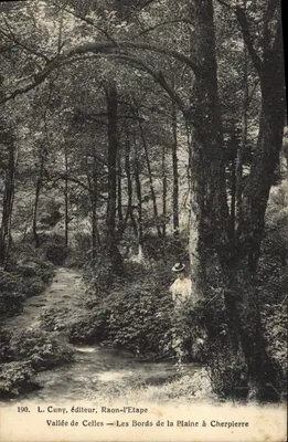 Vale de Celles — As margens da Planície em Cherpièrre — L. Cuny, editor, Raon-l'Étape