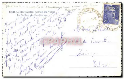 A Valle de Poulancré — Mur-de-Bretagne (Côtes-du-Nord) — editor não identificado — Verso