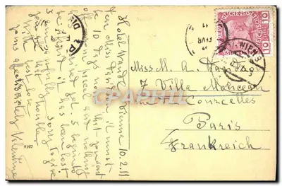 Vienne — Karlsplatz avec l'École technique supérieure — éditeur anonyme, n° 1362 — Verso