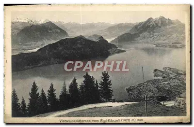 Lago de Vierwaldstättersee — vista do Rigi-Känzeli (1470 m) — Edição Photoslob, Zurique