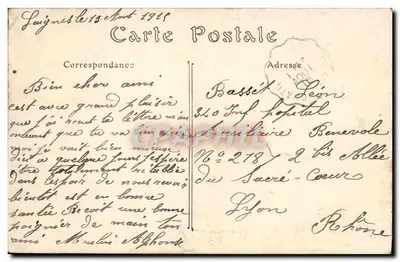 화재로 인한 벨기에 성 — 1914년 전쟁 — ND. 사진 — 뒷면