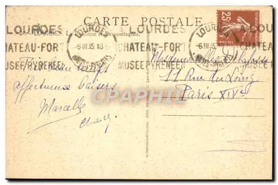 Lourdes — A Basílica e as montanhas — Yanoy — Verso