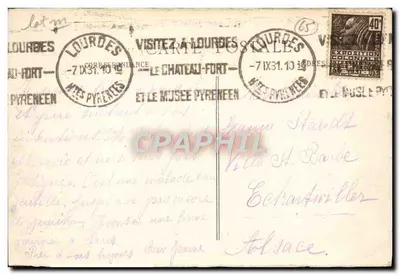 Les Pyrénées — Station du Calvaire à Lourdes — éditeur Lourdes, n° 38 — Rückseite