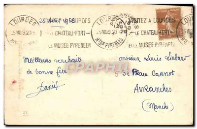 Lourdes — Jaskinia i Bazylika — Wydawca nieznany, nr seryjny 819 — Rewers
