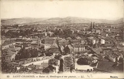 Saint-Chamond — Ruínas de Monldragon e vista geral — Selecta LL 42