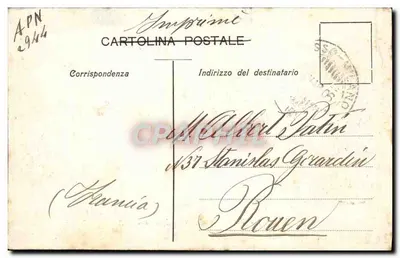 Milano - Szczegółowy widok Zamku Sforza — Garzini e Pezzini - 1905 — Rewers