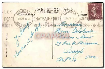 Cauterets do Pierrefitte — Wyjście z tunelu — Bloc Frères, wydawcy, Bordeaux, nr 136 — Rewers