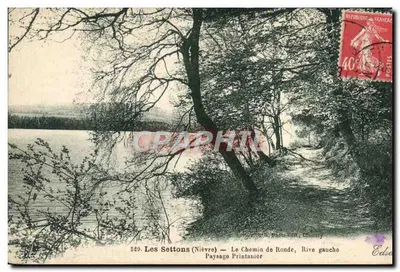 Les Settons (Nièvre) — O Caminho de Ronde, Riva esquerda — Paisagem Printaniera — Photo-Fill, Châmary