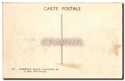 Marseille — monumentalny schodów w stacjach Saint-Charles — 116 — Rewers