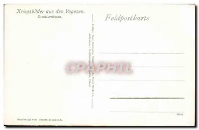 Las Voszgów — Szlak kablowy — Feldpostkarte — Rewers