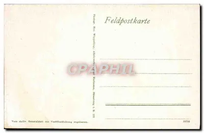 Stara pocztówka Regiments Stabs Quartier Kriegsbilder au den Vogesen — Rewers