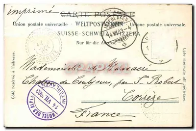 Eisgrotte Jungfraujoch — widok wnętrza lodowej jaskini — Louis Glaser, Leipzig — Rewers