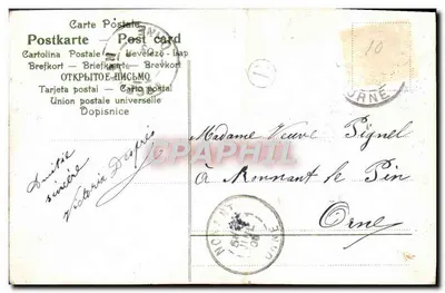 Jezioro Konstancji — widok panoramiczny z zasnieżonymi górami — wydawca Hammerer — Rewers