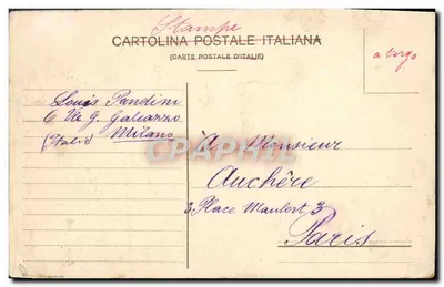 Duomo de Milão — vista das torres e estátuas — Stampe Cartolina Postale Italiana — Verso