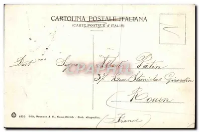 Torino - Piazza Balbo — wydawca Brunner & C., Como-Zurich, nr 4610 — Rewers
