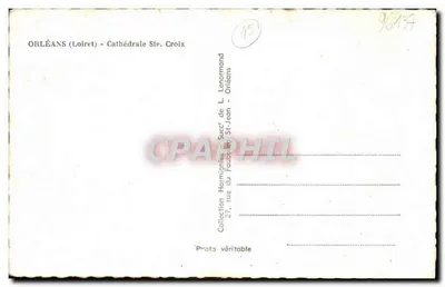 Orléans — Catedral Santa Cruz — Foto Harmonie de L. Lenormand — Verso