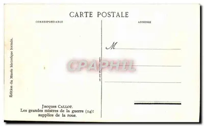 Le grandi sofferenze della guerra (14) — supplizio della ruota — Edizione del Museo storico lorraino — Verso