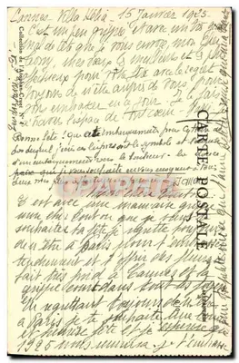 Embarque para Cybèle — Museu do Louvre — por A. Watteau — editor Devambez — Verso