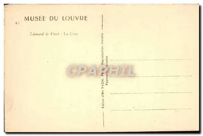 La Última Cena — Léonard de Vinci — Edición de Arte YVON, París — Reverso