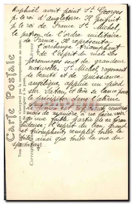 Święty Michał pokonujący Demon — Muzeum Louwra — dzieło Rafaëla (1483-1520) — Rewers