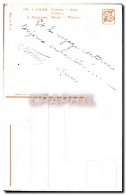 Sceny wiosenne — A. Laugrange — Salon w Paryżu 1905 — Rewers