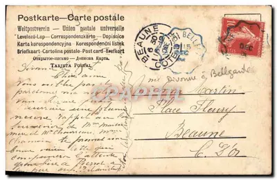Krowy obok jeziora — krajobraz — H. Lawes Pink, fotogravura — Rewers