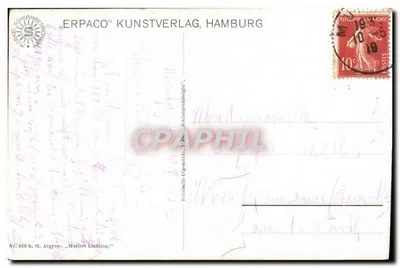 Mãe e filho — cena íntima — Erpacó Kunstverlag, Hamburgo, n° 588 b — Verso