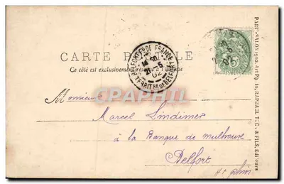 Porto de Bellam — Paisagem fluvial com barcos — Editor: Raphael T.C. & Fils, n° 130 — Verso
