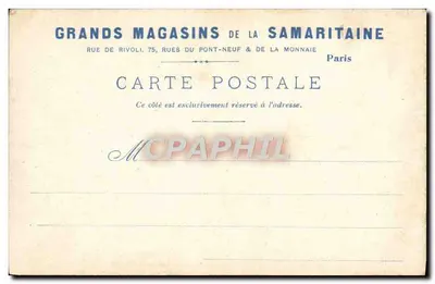 O labor de Nivernais — Rosa Bonneur — Grands Magasins de la Samaritaine — Verso