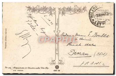 Acquedotto Claudijskiego na Via Appia — Rzym — wydawca A. Bovolato, nr 4587-38 — Rewers