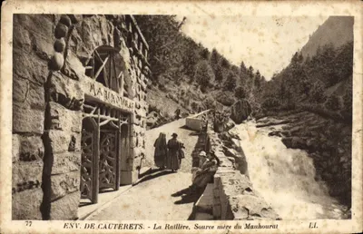Env. de Cauterets — La Raillière, Fonte mãe do Mauhourat — Editor LL. n°77